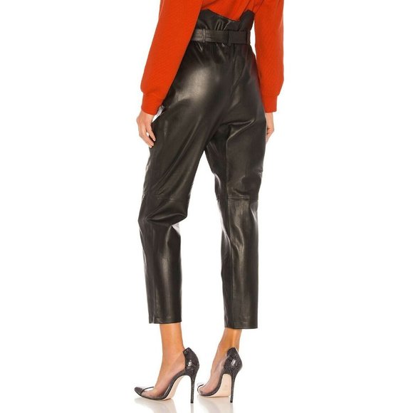 L'Academie Delaney Leather Pants Black - Picture 3 of 4
